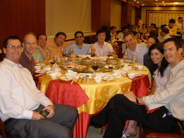 My team and our MBA host at dinner