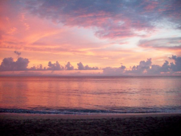 sunset on lombok