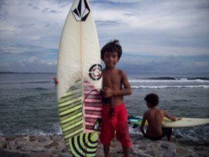 child surfer