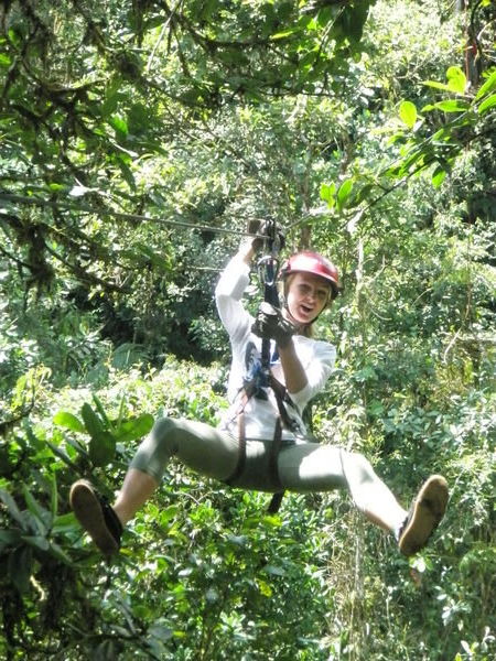 ziplining in the cloud rainforest