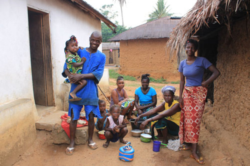 The family who cooked our food in the first village
