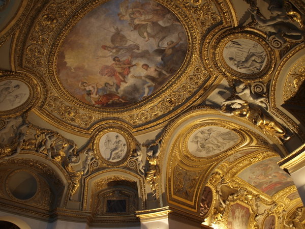 Ceiling inside the Louvre