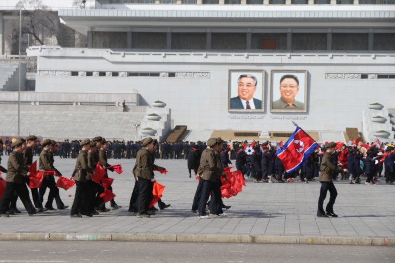Parade in Kim Il Sung Square