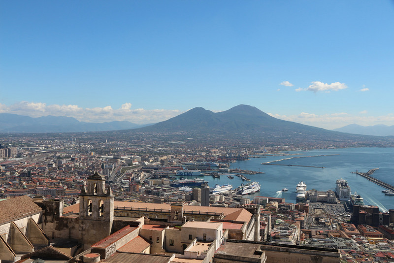 Mt Vesuvius over Napoli