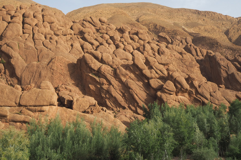 Monkey foot rock formation in the Dades Valley