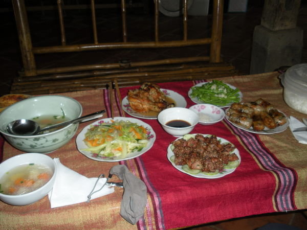 our spread prepared by grandma