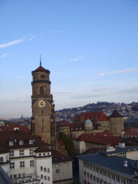 View from rooftop cafe in Stuttgart