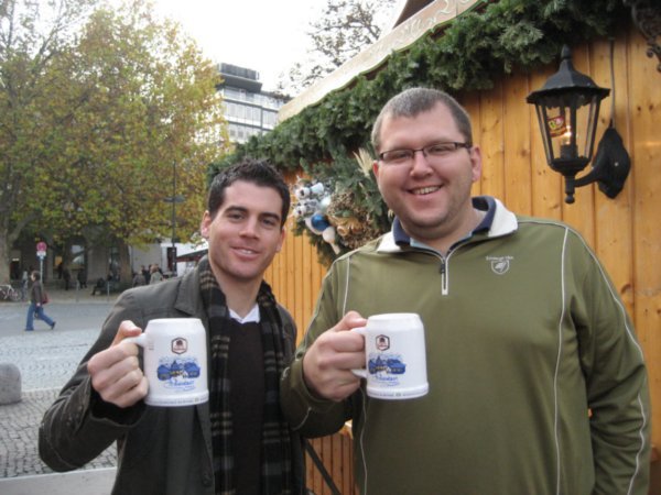 Jason and Seth with their new mugs!