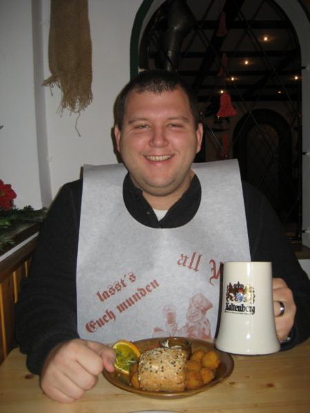 Great German restaurant where they dress you with a bib before you eat!
