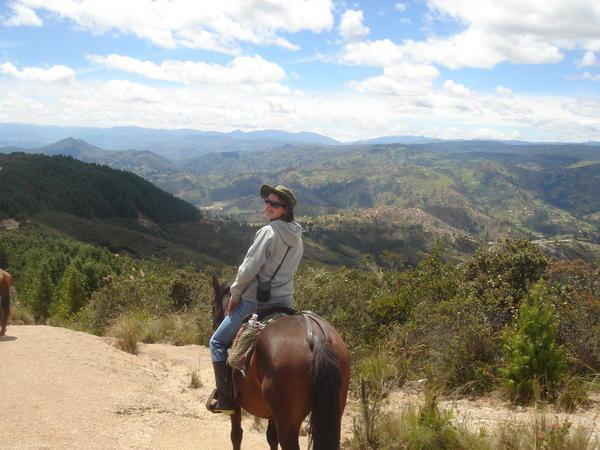 Lo.. horseriding in the mountains