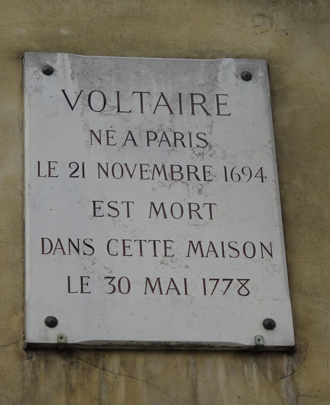 Voltaire plaque