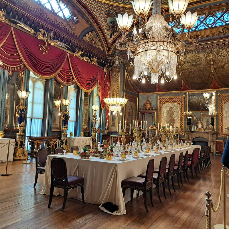 The dining room in the Royal Pavilion