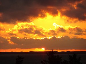 Sunset over Nissum Fjord