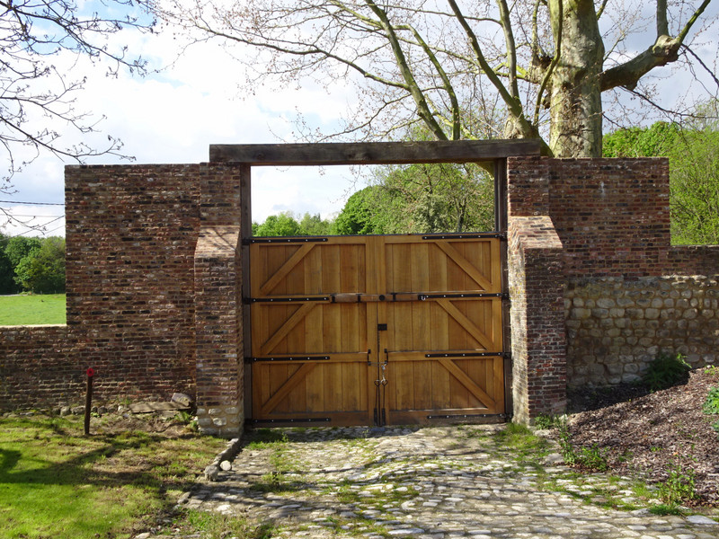 The restored gates of  Hougoumont farm