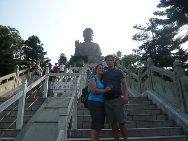 Me and Matt at bottom of steps to the Buddha