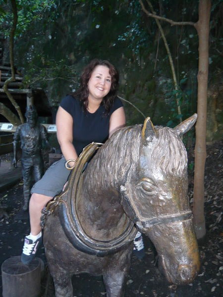 Yoli on a mining horse