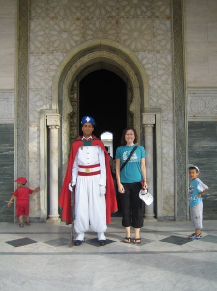 me & the guard outside the masoleum...although he may not look it--he is very excited to be in this photo.