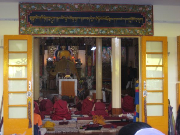 Buddhists praying