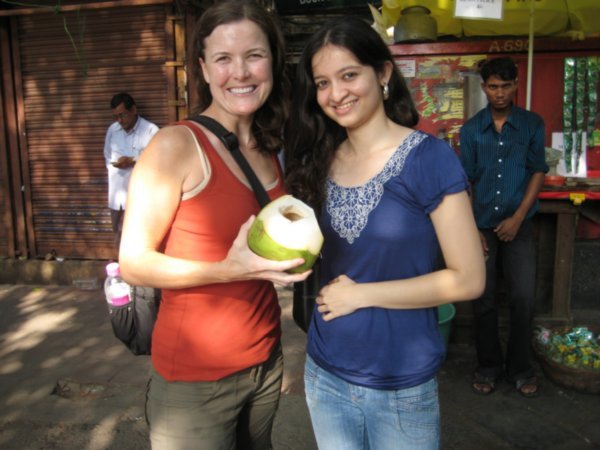 Me & Menaka after drinking fresh coconut water!