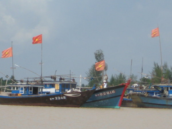fishing boats in Hoi An