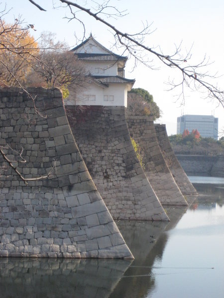 Osaka-jo Castle with the inside moat