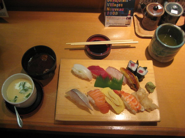 sushi -- it's incredible here, who woulda thunk?