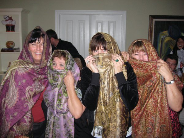 my aunts, i think they like their Indian scarves?
