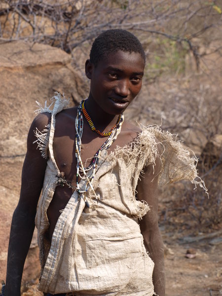A young hunter from the Hadzabe tribe