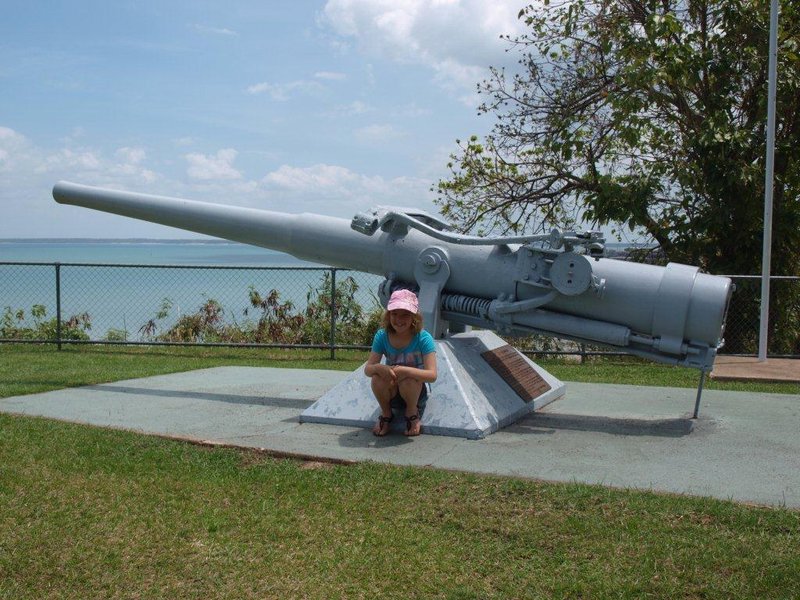 Sophie at USS Peary Memorial