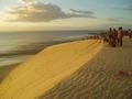 Sunset on top of the dune. 