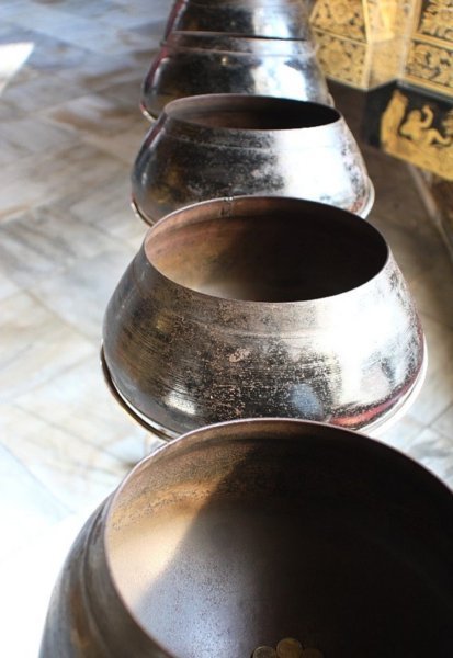 Alms Giving Bowls at Wat Pho