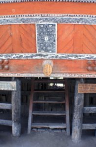 Traditional Batak Girl-House