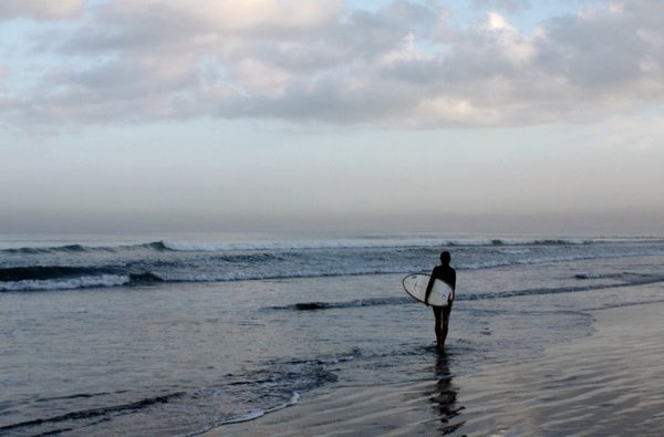 Early morning session at Legian beach