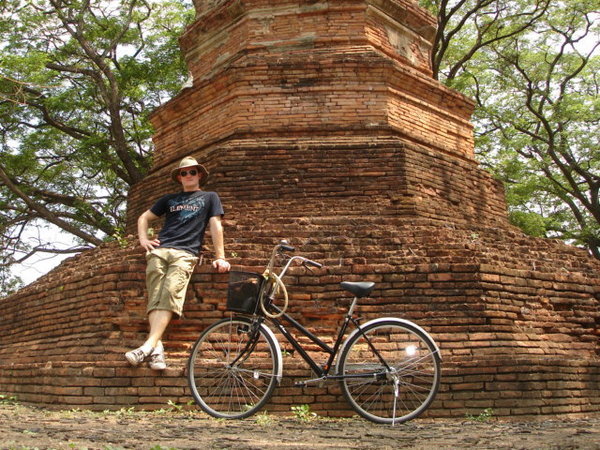 A Bicycle, Trees, Ruins, and Me.