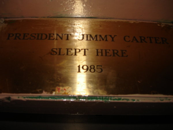 Jimmy Carter and I slept in the same room.