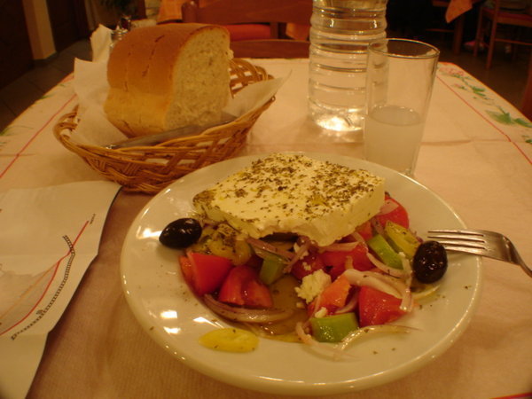 Greek Salad With Ouzo.