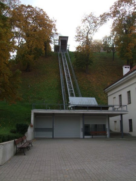 Funicular up to Gedimina's Tower.