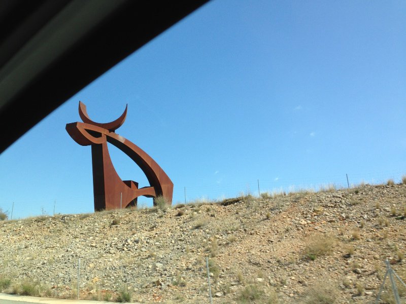 Sculpture along highway