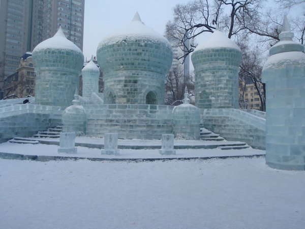 Ice castle near the hotel