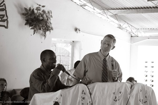 Pastor Mike Delivers Sermon in Saintard Haiti