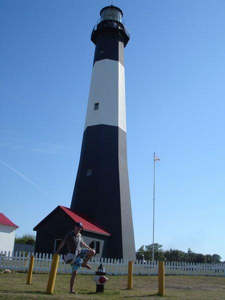 Dustin with lighthouse