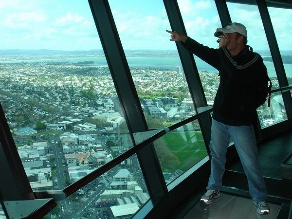 Looking out from Observatory Deck, Auckland Tower