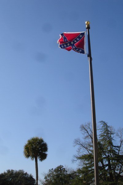 Confederacy flag is flying proudly in the State Capitol ground
