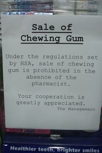 Chewing gum in Singapore