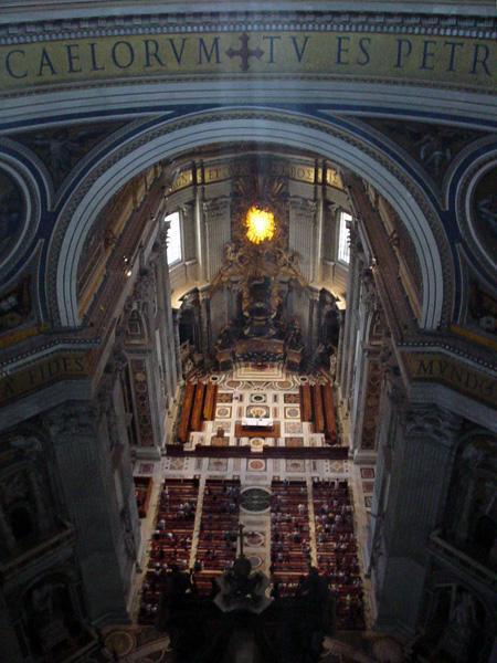 The altar view from the dome
