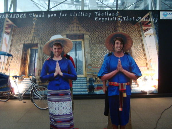 Traditional Thai women sending us on our way to Australia!!