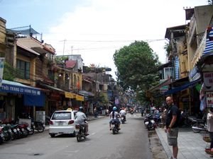 quiet street in hanoi
