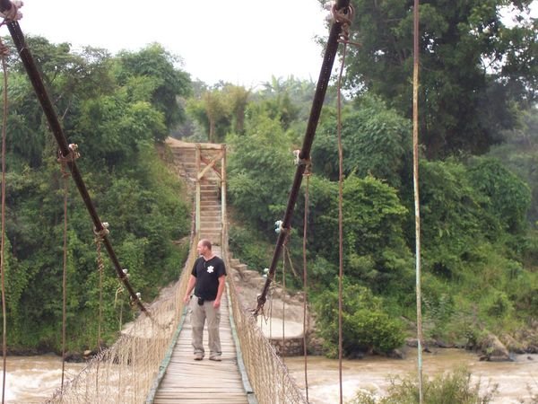 Scary suspension bridge