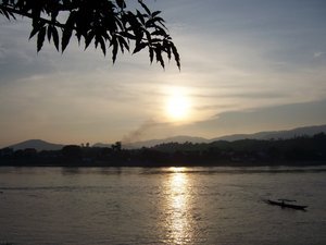 sunset over Huay Xai