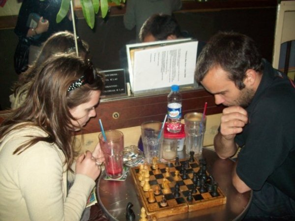 In a Coffeeshop Playing Chess